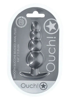 Beaded Anal Plug - Gun Metal Grey